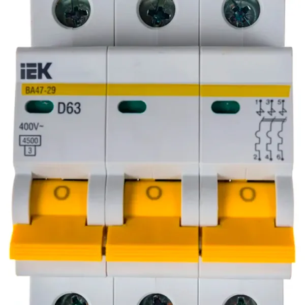 Автоматический выключатель IEK MVA20-3-063-D Модульная / 63 A photo 4