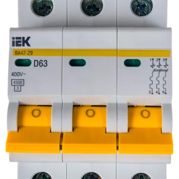 Автоматический выключатель IEK MVA20-3-063-D Модульная / 63 A photo 4