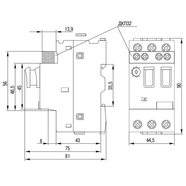 Starter IEK DMS11-014 14 A / 230 V - 600 V photo 2