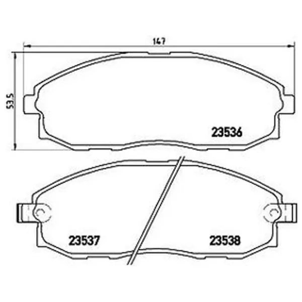 Тормозные колодки Aplus 71142AAP Передние / Дисковые  photo 2