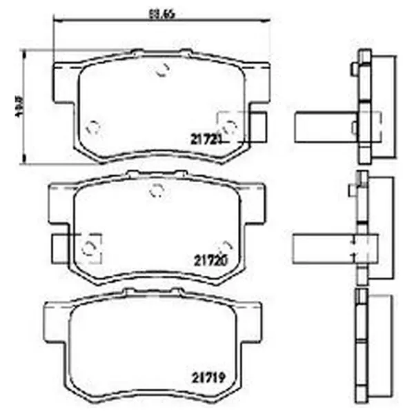 Plăcuțe de frână Aplus 71278AAP Spate / Disk  photo 2