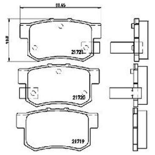 Plăcuțe de frână Aplus 71278AAP Spate / Disk  photo 2