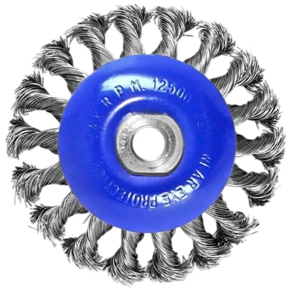 Коническая плетеная проволочная щетка S&R 136450115 115 мм photo 2