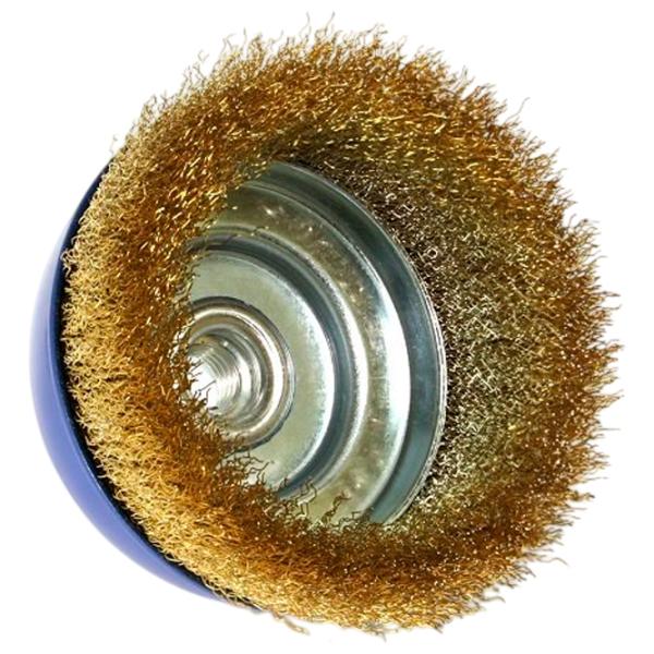 Чашечная щетка из гофрированной проволоки S&R 136132125 125 мм photo 2