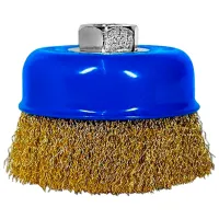 Perie cupă din sârmă ondulată S&R 136132100 100 mm