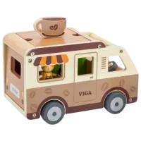 Машинка VIGA Coffee Truck 44689  / / Серый Бежевый