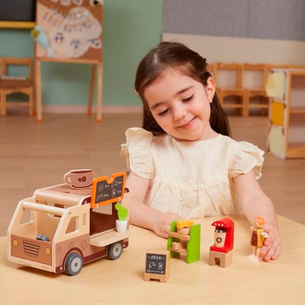 Mașină VIGA Coffee Truck 44689  / / Gray Beige photo 5 Mașină VIGA Coffee Truck 44689  / / Gray Beige photo 5