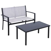 Set mobilă terasă Jumi OM-281875 Metal / Sticlă / Textil / Brown photo 4