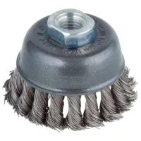 Perie cupă din sârmă răsucită Wolfcraft 2125000 75 mm