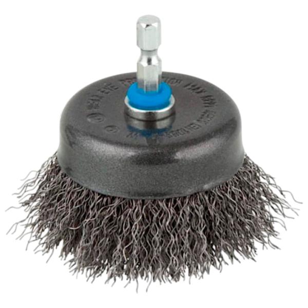 Perie cupă din sârmă ondulată Wolfcraft 2108000 75 mm photo 1 Perie cupă din sârmă ondulată Wolfcraft 2108000 75 mm photo 1