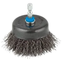 Perie cupă din sârmă ondulată Wolfcraft 2108000 75 mm