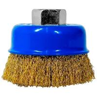 Чашечная щетка из гофрированной проволоки S&R 136132075 75 мм