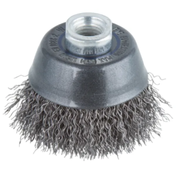 Perie cupă din sârmă ondulată Wolfcraft 2151000 100 mm photo 1 Perie cupă din sârmă ondulată Wolfcraft 2151000 100 mm photo 1