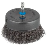 Perie cupă din sârmă ondulată Wolfcraft 2109000 80 mm