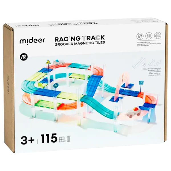 Авто-треки Mideer Grooved Magnetic Tiles MD6395  / / Разноцветный Разноцветный photo 1