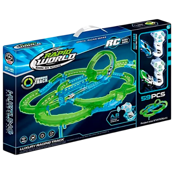 Pistă auto Essa Toys Luxury Racing Track 6688-606  / / Blue Green photo 1