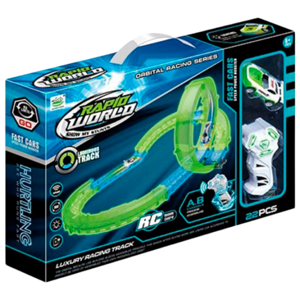 Pistă auto Essa Toys Luxury Racing Track 6688-602  / / Blue Green photo 1