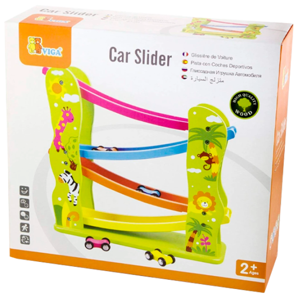 Интерактивная игрушка VIGA Car Slider 59610 2+ / Разноцветный Коричневый photo 1