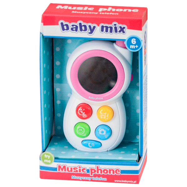 Jucărie interactivă Alexis Baby Mix Music Phone HS-0513 6 luni / White Pink photo 1