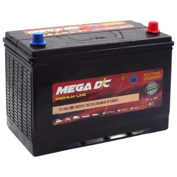 Авто аккумулятор Mega DC Japan 760A / 95 Ач  photo 1