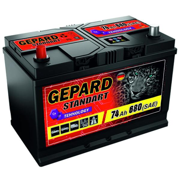 Авто аккумулятор Gepard Standart 680 A / 74 Aч  photo 1