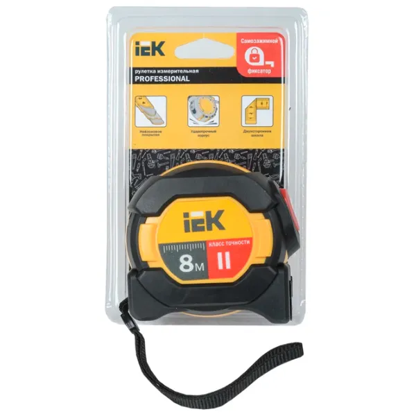Рулетка IEK TIR10-3-008 8 м / Желтый photo 2