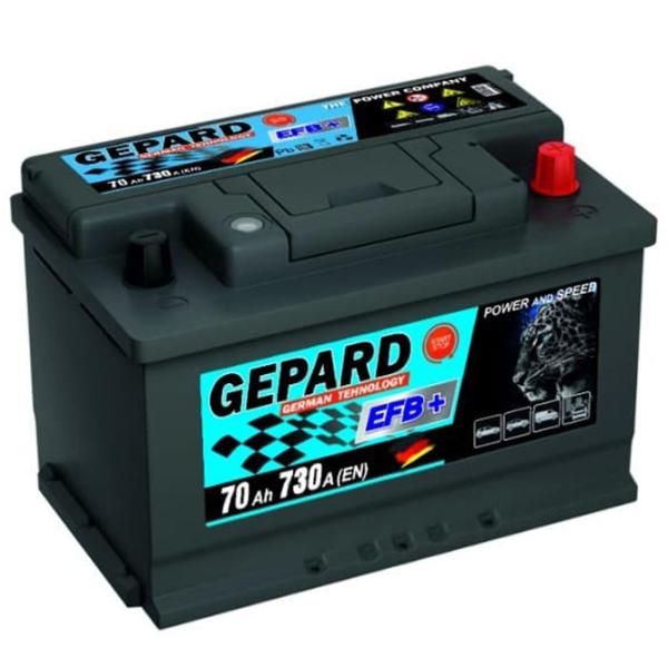 Acumulator auto Gepard EFB START STOP 730A / 70 Ah  photo 1