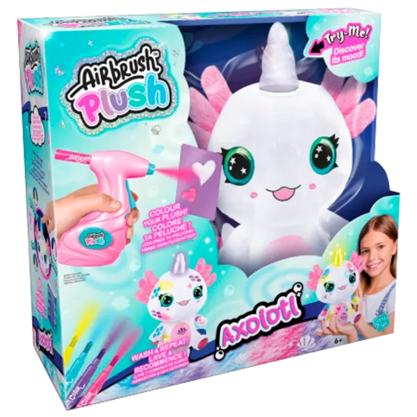 Креативный набор Canal Toys Airbrush Plush Axolotlcorn AIR049 6+ / Разноцветный Белый photo 1 Креативный набор Canal Toys Airbrush Plush Axolotlcorn AIR049 6+ / Разноцветный Белый photo 1
