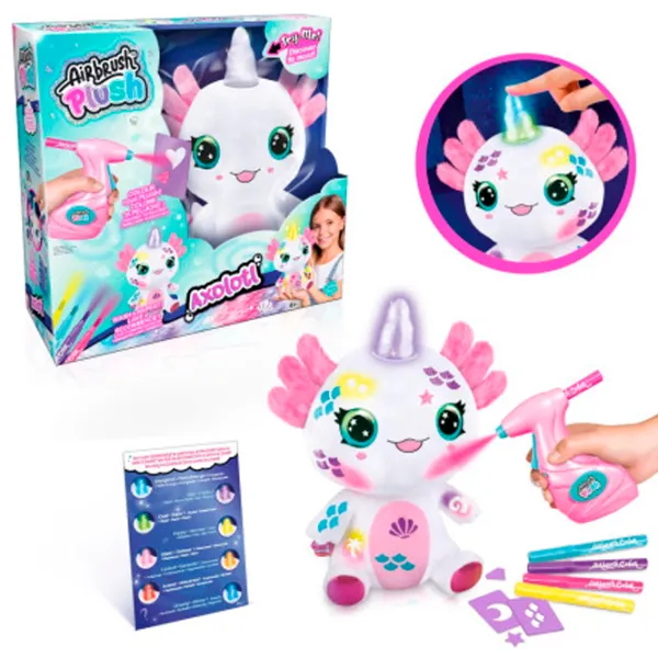 Креативный набор Canal Toys Airbrush Plush Axolotlcorn AIR049 6+ / Разноцветный Белый photo 2 Креативный набор Canal Toys Airbrush Plush Axolotlcorn AIR049 6+ / Разноцветный Белый photo 2