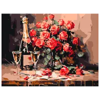 Картина по номерам BrushMe Шампанское на двоих RBS53882FC 40 x 30 cm / Горизонтальная