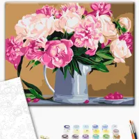 Картина по номерам BrushMe Натюрморт с пионами RBS29775FC 40 x 30 cm / Горизонтальная photo 3