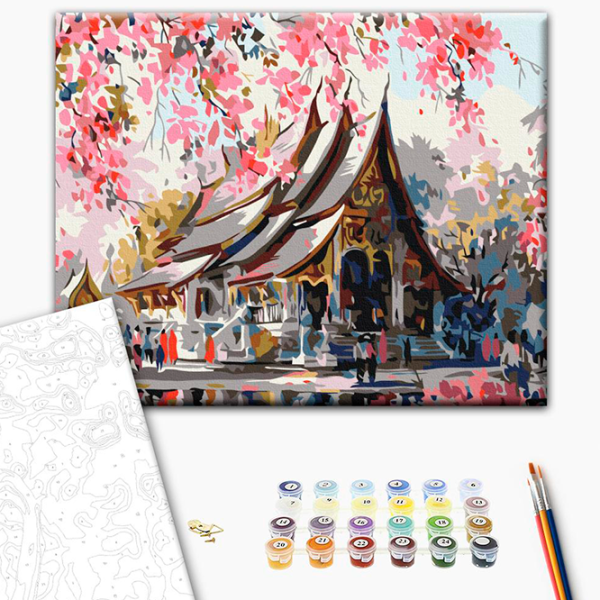 Pictură pe numere BrushMe Templu thailandez RBS3259FC 40 x 30 cm / Orizontală photo 3 Pictură pe numere BrushMe Templu thailandez RBS3259FC 40 x 30 cm / Orizontală photo 3