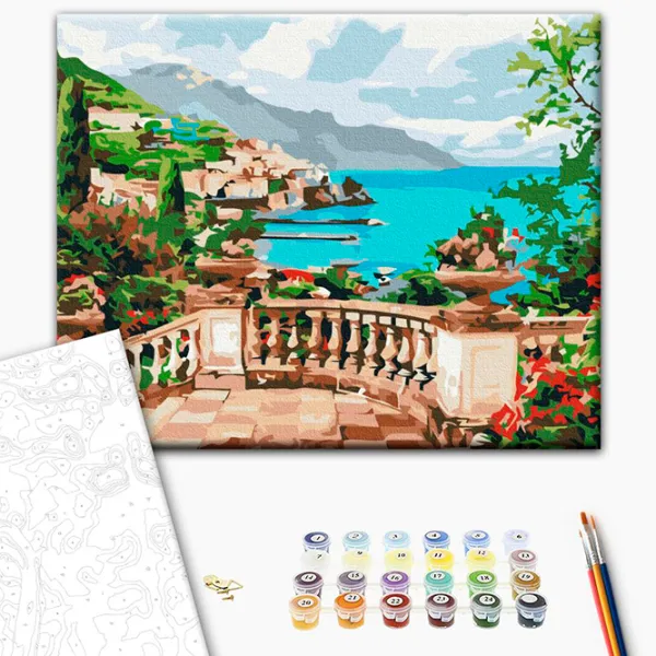 Pictură pe numere BrushMe Vedere spre mare RBS53740FC 40 x 30 cm / Orizontală photo 3 Pictură pe numere BrushMe Vedere spre mare RBS53740FC 40 x 30 cm / Orizontală photo 3