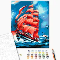 Картина по номерам BrushMe Алые паруса RBS8794FC 40 x 30 cm / Вертикальная photo 7