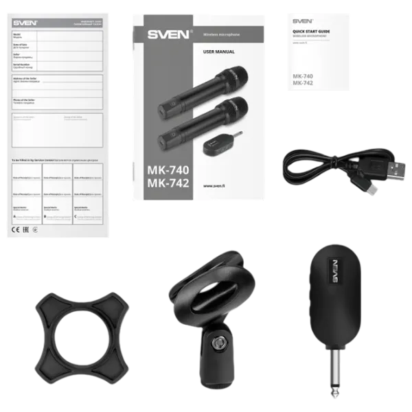 Microfon Sven MK-740 Black photo 7