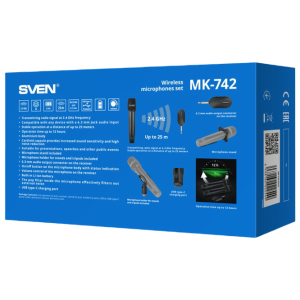 Microfon Sven MK-742 Black photo 9