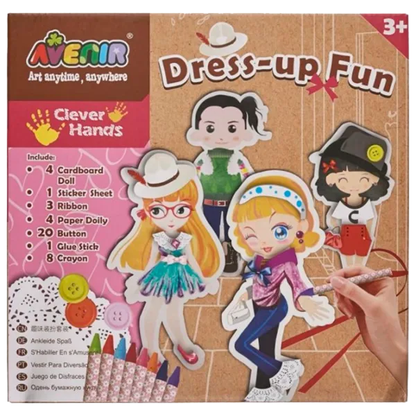Set de creație Avenir Art anytime, anywhere Dress-up Fun MKCH1017 3+ / Multicolor Brown photo 1