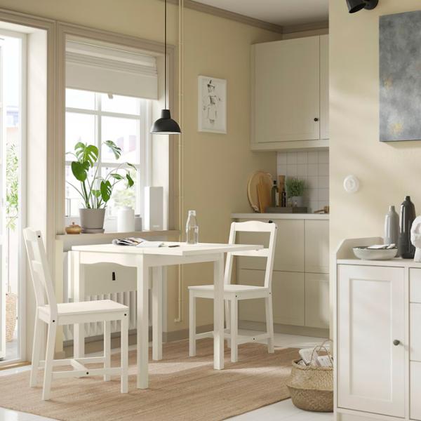 Masă de bucătărie pliabilă Ikea Hauga PAL/ White photo 2