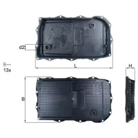 Фильтр автоматической коробки передач Mahle HX 184KIT photo 2