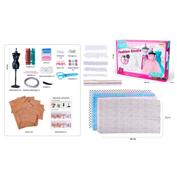 Set de creație Essa Toys Fashion Studio Stitch 008-F 8+ / Multicolor Pink photo 2