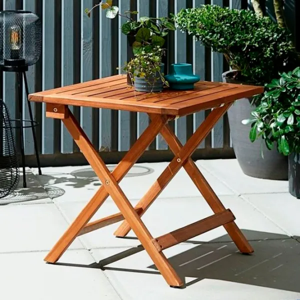 Masă de bucătărie pliabilă Ikea Askholmen masiv de acacia/ Brown photo 2