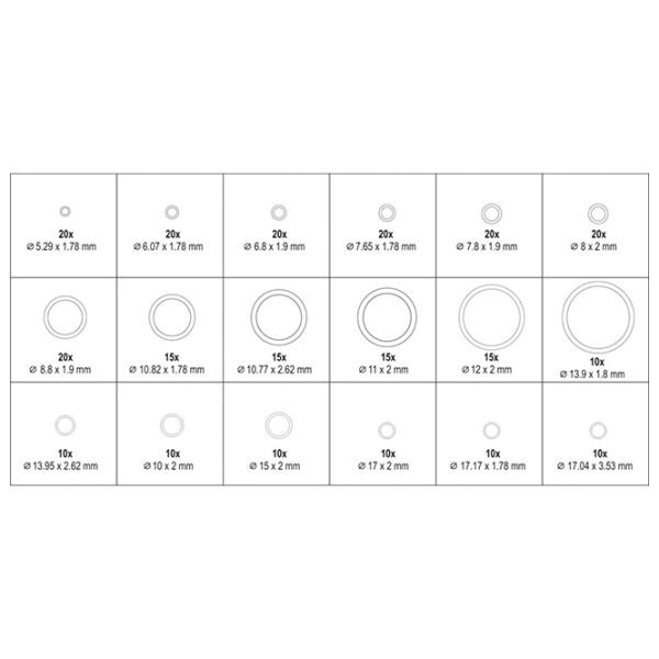 Inele Yato YT-06879 Cauciuc / Cantitatea în set - 270  photo 2