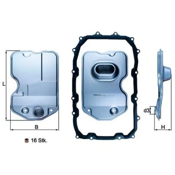 Filtru cutie automata Mahle HX 160KIT  photo 3