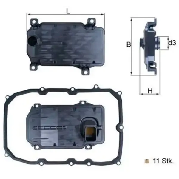 Фильтр автоматической коробки передач Mahle HX 187KIT  photo 5