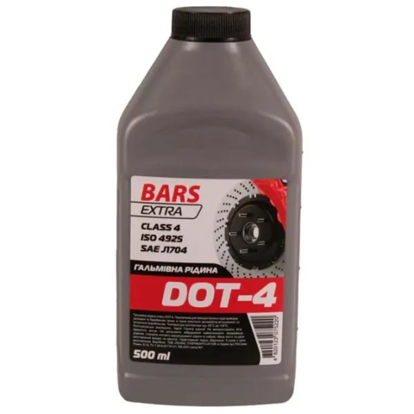 Тормозная жидкость BARS EXTRA DOT-4 0.5л / DOT-4 photo 1