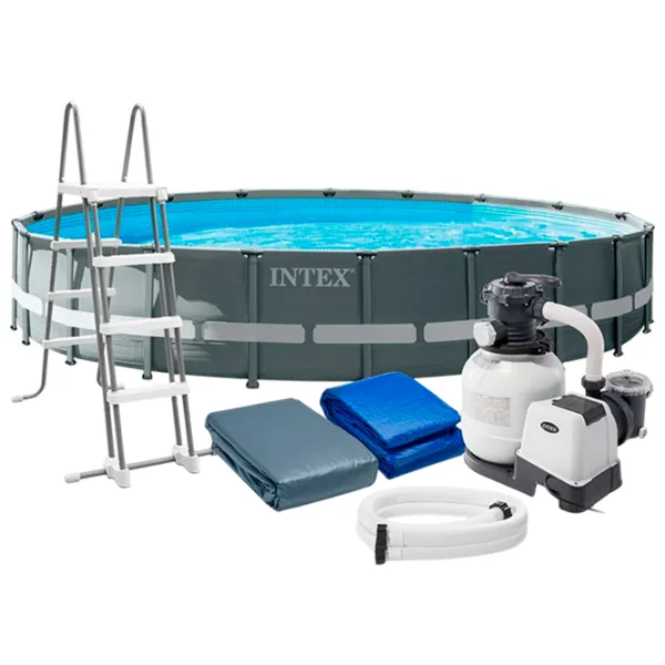 Piscină Intex 26756 32695 l/ Cu cadru/ Gray photo 1