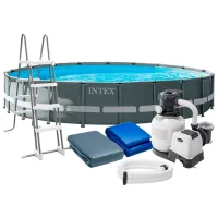 Piscină Intex 26756 32695 l/ Cu cadru/ Gray