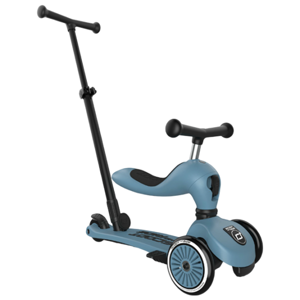 Trotinetă pentru copii cu trei roți Scoot and Ride Highwaykick 1 Push and Go () 50 kg/ Blue photo 1