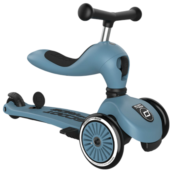 Trotinetă pentru copii cu trei roți Scoot and Ride Highwaykick 1 Push and Go () 50 kg/ Blue photo 7