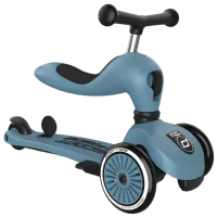 Trotinetă pentru copii cu trei roți Scoot and Ride Highwaykick 1 Push and Go () 50 kg/ Blue photo 7